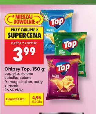 Chipsy Top papryka +5 wariantów