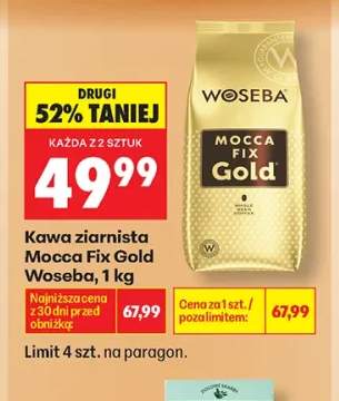 Kawa ziarnista Mocca Fix Gold Woseba