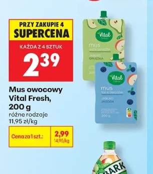 Mus owocowy Vital Fresh jabłko gruszka +1 wariant