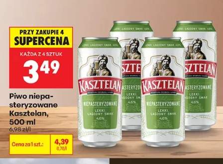 Piwo niepasteryzowane Kasztelan