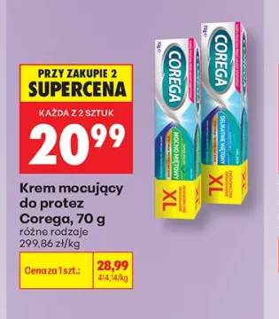 Krem mocujący do protez Corega delikatnie miętowy +1 wariant