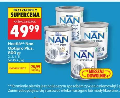 Mleko modyfikowane Nan Optipro Plus 2 Nestlé +3 warianty