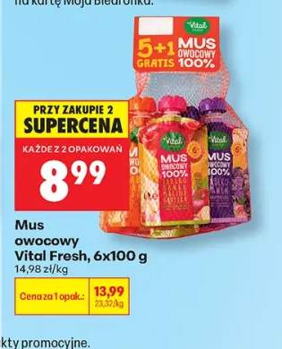 Mus owocowy Vital Fresh 6-pak 100 g