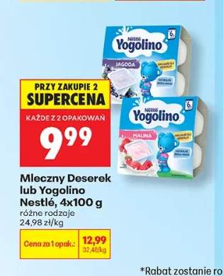 Mleczny deserek Yogolino Nestlé jagoda 4-pak +1 wariant