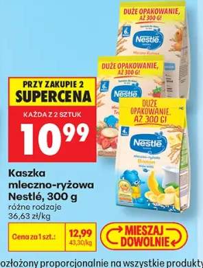 Kaszka mleczno-ryżowa Nestlé banan +2 warianty