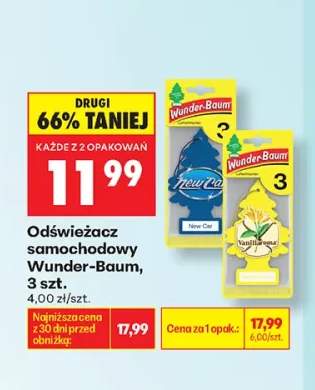 Odświeżacz samochodowy Wunder-Baum 3-pak