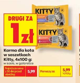 Karma dla kota w saszetkach Kitty w sosie 4-pak +1 wariant