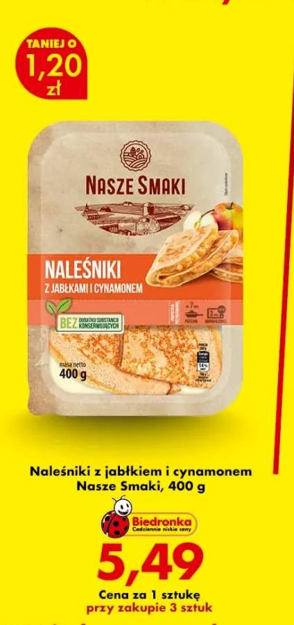 Naleśniki z jabłkiem i cynamonem Nasze Smaki