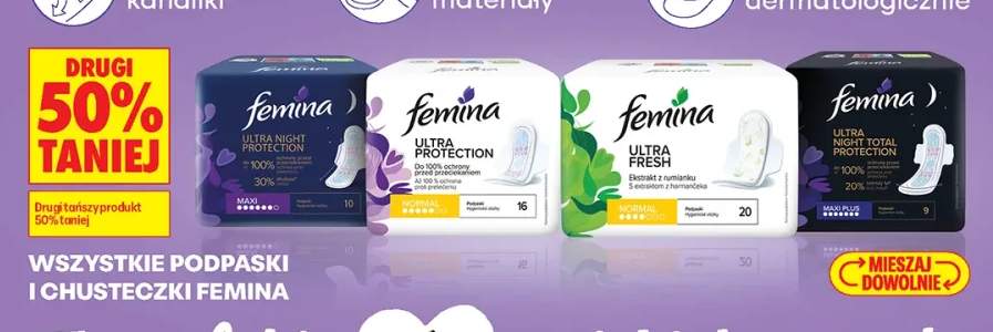 Podpaski i chusteczki Femina +4 warianty