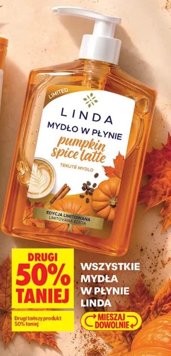 Mydło w płynie pumpkin spice latte Linda +1 wariant