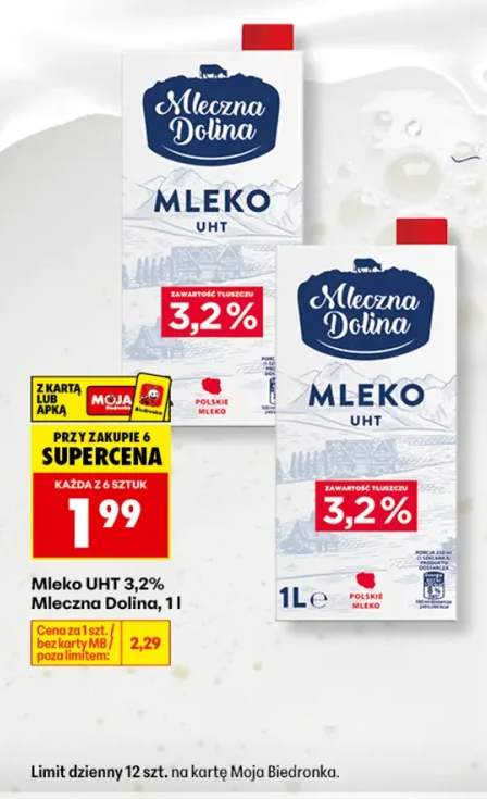 Mleko UHT Mleczna Dolina 3,2%