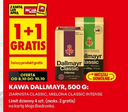 Kawa ziarnista Classic Dallmayr +1 wariant