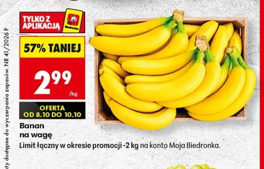 Banany na wagę