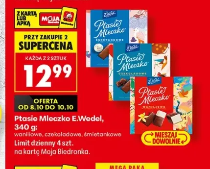 Ptasie Mleczko waniliowe E.Wedel +2 warianty