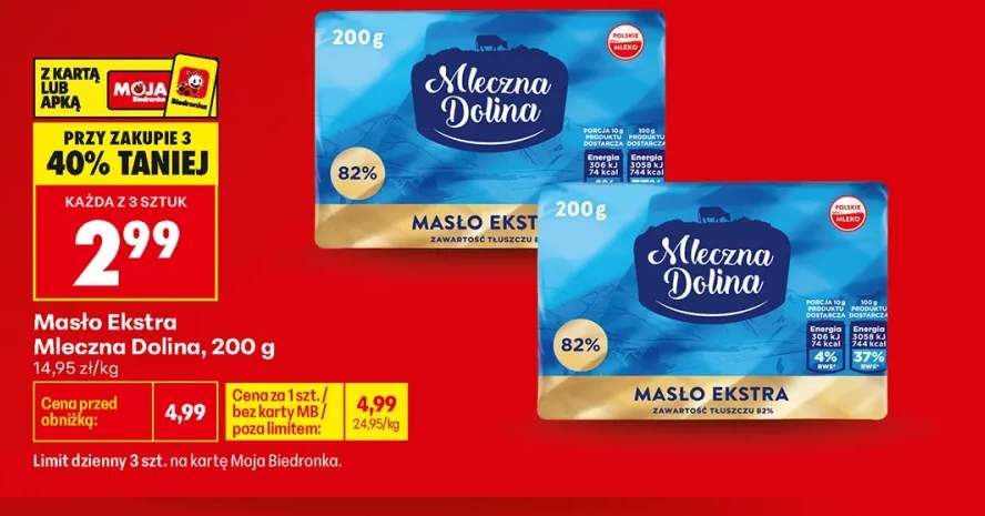 Masło ekstra Mleczna Dolina