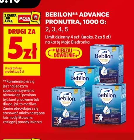 Mleko modyfikowane Bebilon Advance Pronutra 3 +3 warianty