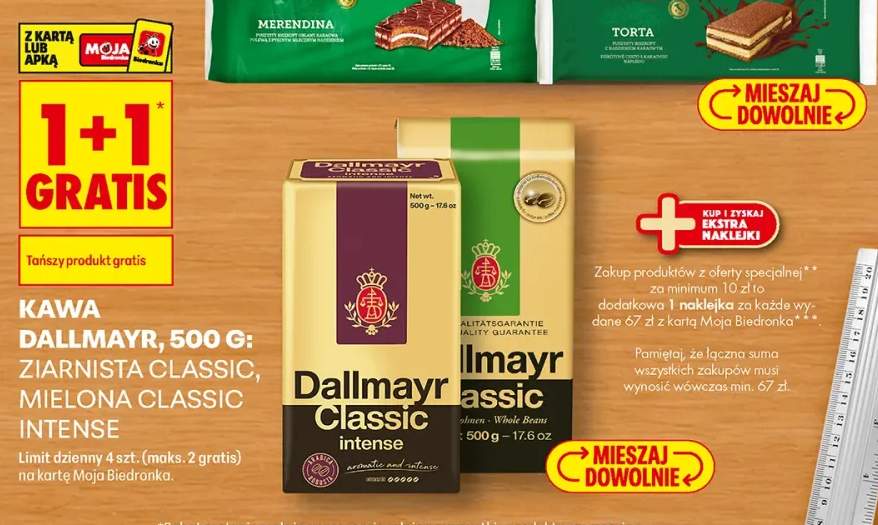 Kawa ziarnista Dallmayr Classic +1 wariant