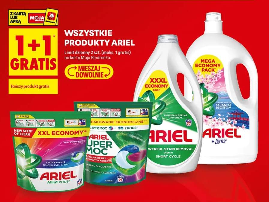 Produkty Ariel +4 warianty