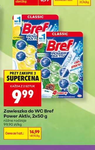 Zawieszka do WC Bref Power Aktiv 2-pak