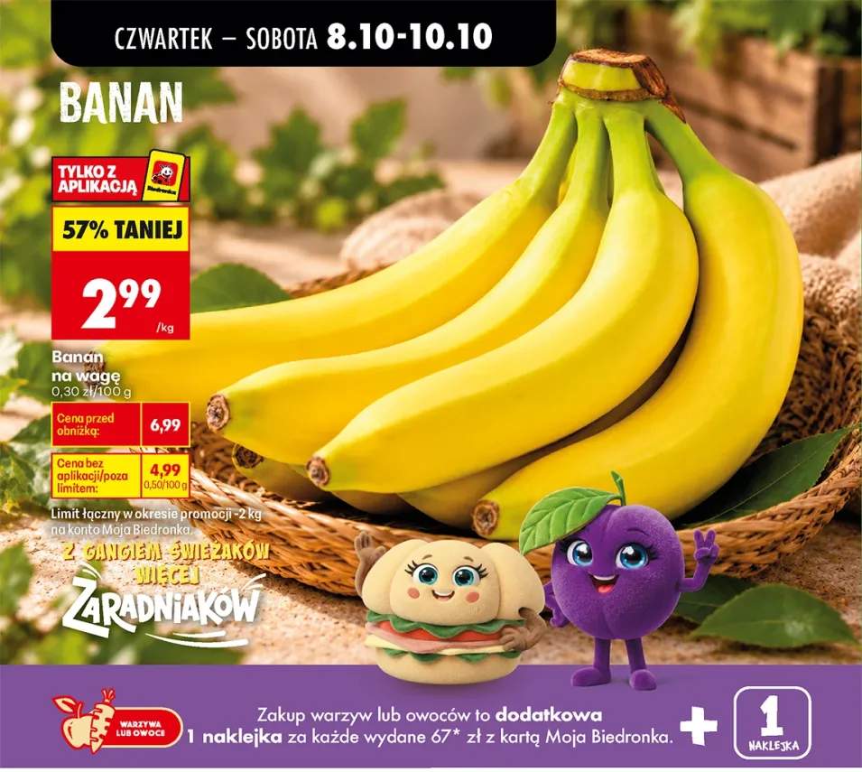 Banany na wagę