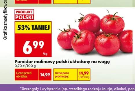 Pomidory malinowe polskie układane na wagę