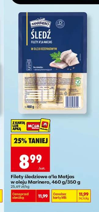 Filety śledziowe a'la Matjas w oleju Marinero