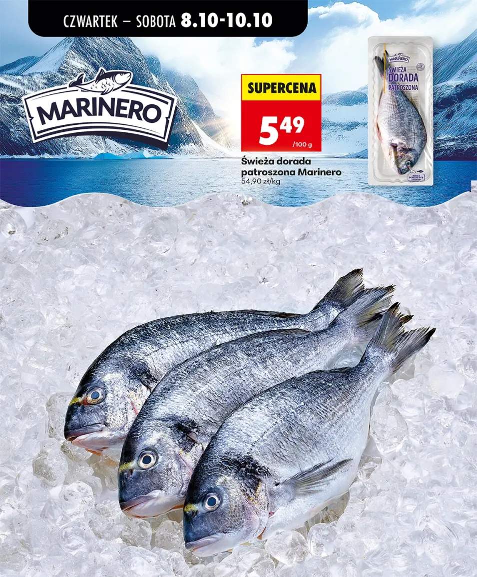Świeża dorada patroszona Marinero