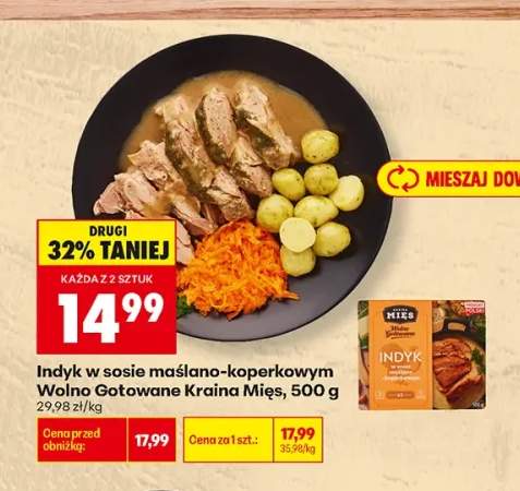 Indyk w sosie maślano-koperkowym Wolno Gotowane Kraina Mięs