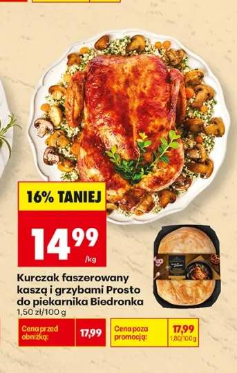 Kurczak faszerowany kaszą i grzybami Prosto do piekarnika Biedronka