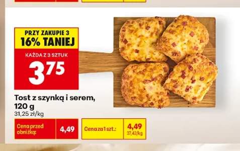 Tost z szynką i serem
