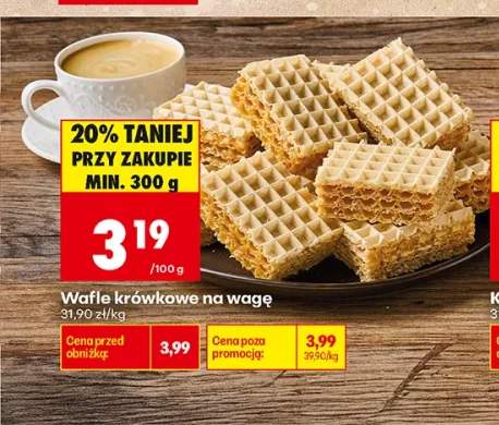 Wafle krówkowe na wagę