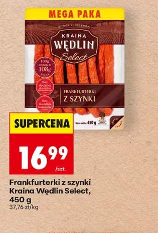 Frankfurterki z szynki Kraina Wędlin Select