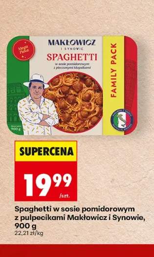 Spaghetti w sosie pomidorowym z pulpecikami Makłowicz i Synowie