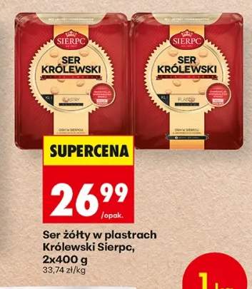Ser żółty w plastrach Królewski Sierpc 2-pak