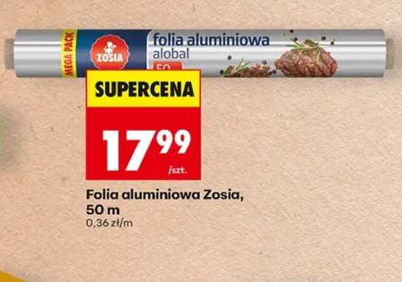 Folia aluminiowa Zosia 50 m