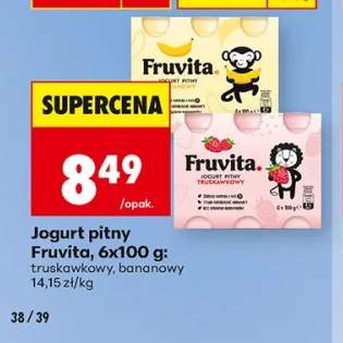 Jogurt pitny Fruvita truskawkowy 6-pak +1 wariant