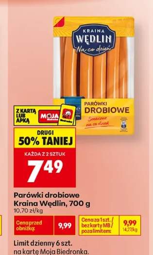 Parówki drobiowe Kraina Wędlin