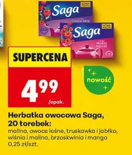 Herbatka owocowa Saga malina +4 warianty