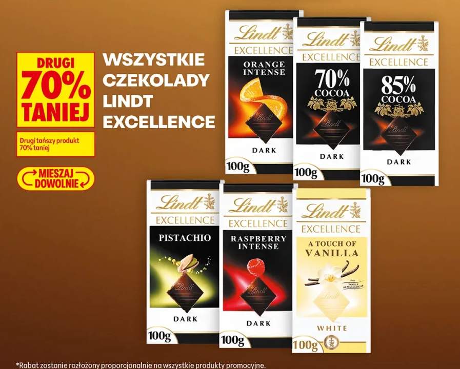 Czekolady Lindt Excellence +6 wariantów