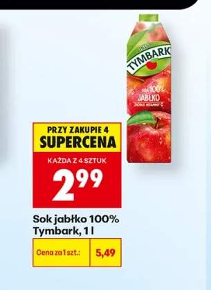 Sok jabłko Tymbark 100%