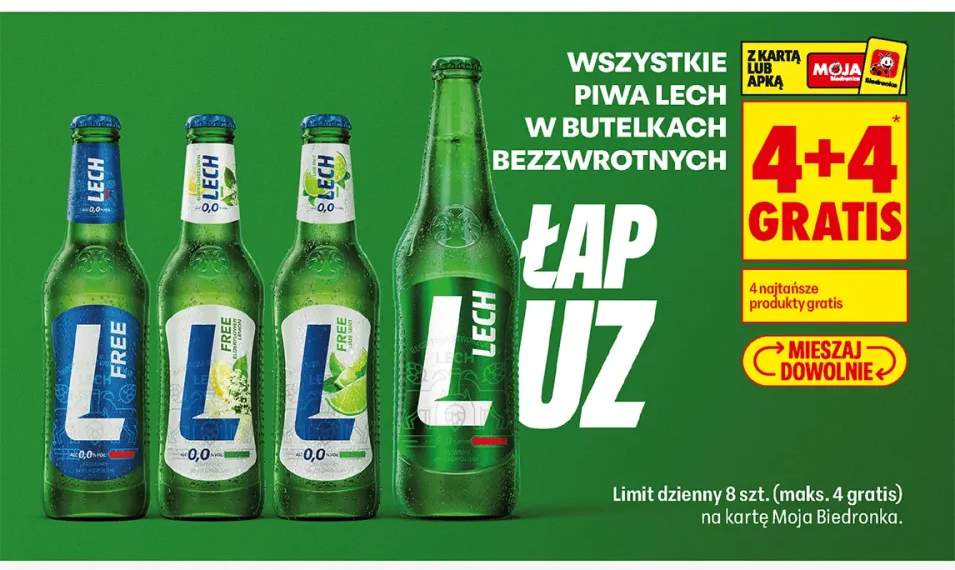 Piwo bezalkoholowe Lech +4 warianty