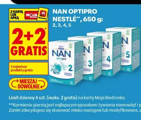 Mleko modyfikowane NAN Optipro 2 Nestlé +3 warianty