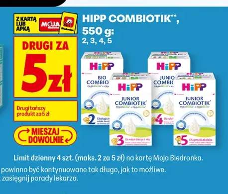 Mleko modyfikowane HiPP Combiotik 2 +3 warianty