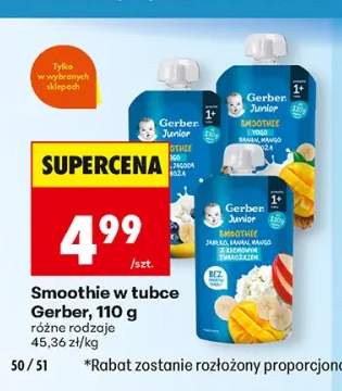 Smoothie w tubce Gerber