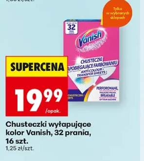 Chusteczki wyłapujące kolor Vanish 32 prania