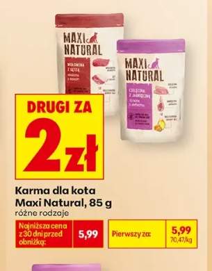 Karma dla kota Maxi Natural wołowina z gęsią +1 wariant