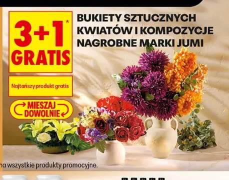 Bukiety sztucznych kwiatów i kompozycje nagrobne Jumi
