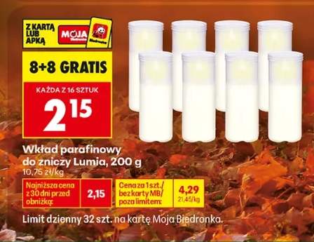 Wkład parafinowy do zniczy Lumia