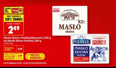 Masło ekstra z Polskiej Mleczarni +1 wariant
