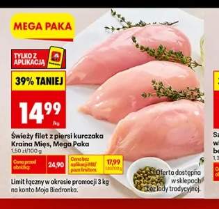 Świeży filet z piersi kurczaka Kraina Mięs Mega Paka